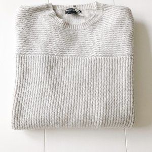 Club Monaco: Grey Crew Neck Wool Sweater